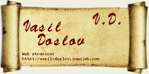 Vasil Došlov vizit kartica